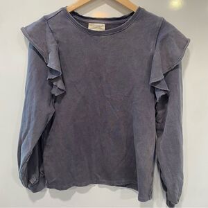 Universal Thread gray ruffle sleeve sweatshirt size small